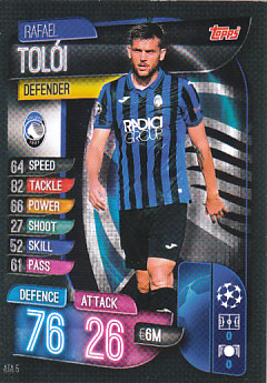 Rafael Toloi Atalanta BC 2019/20 Topps Match Attax CL #ATA5